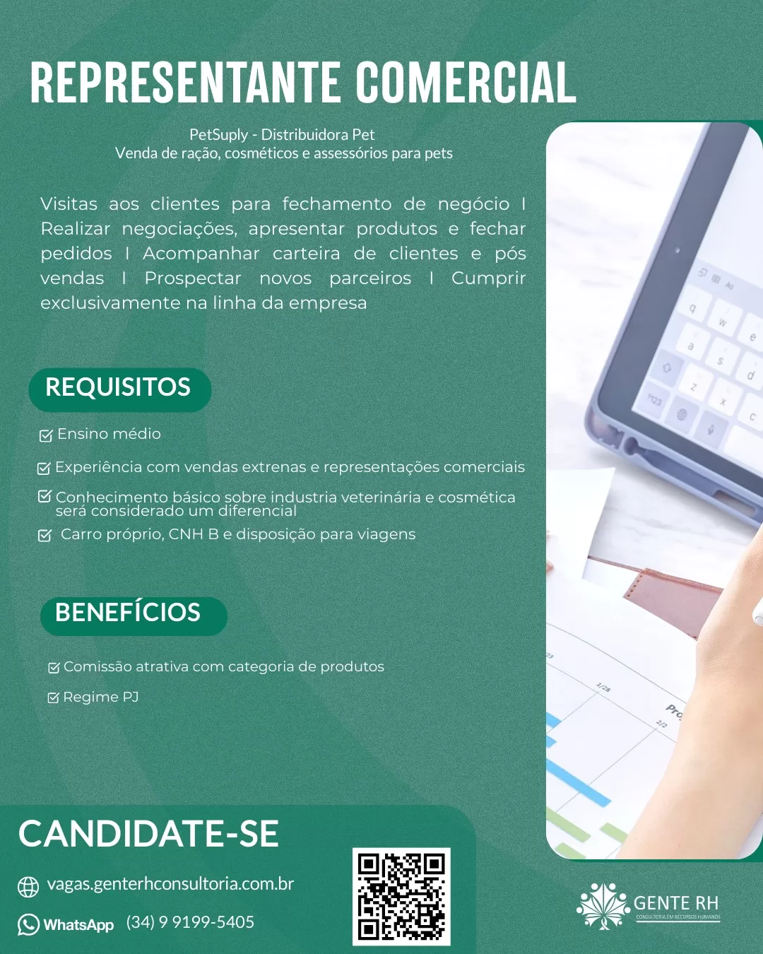 REPRESENTANTE COMERCIAL /PETSUPLY-DISTRIBUIDORA PET