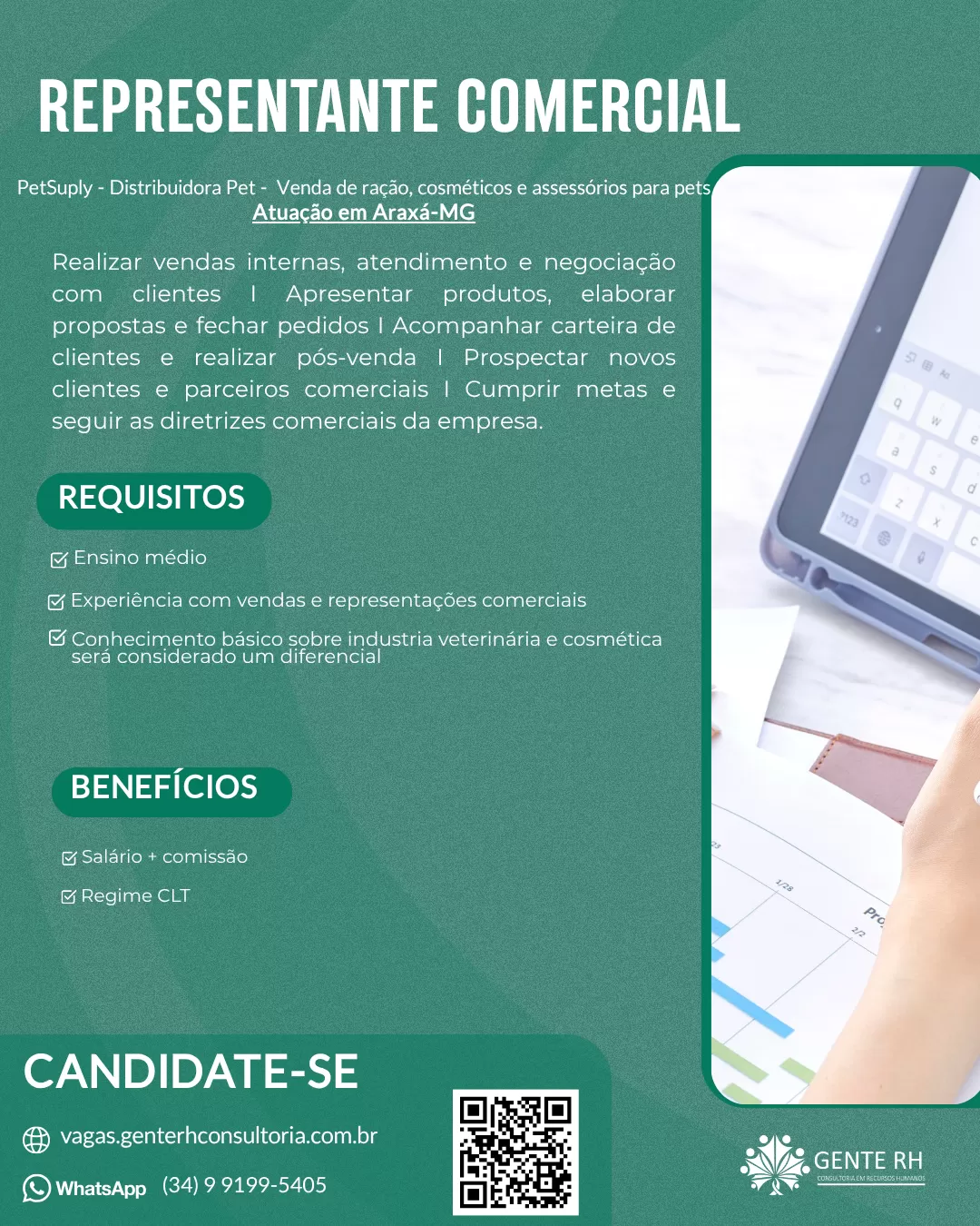 REPRESENTANTE COMERCIAL /PETSUPLY-DISTRIBUIDORA PET