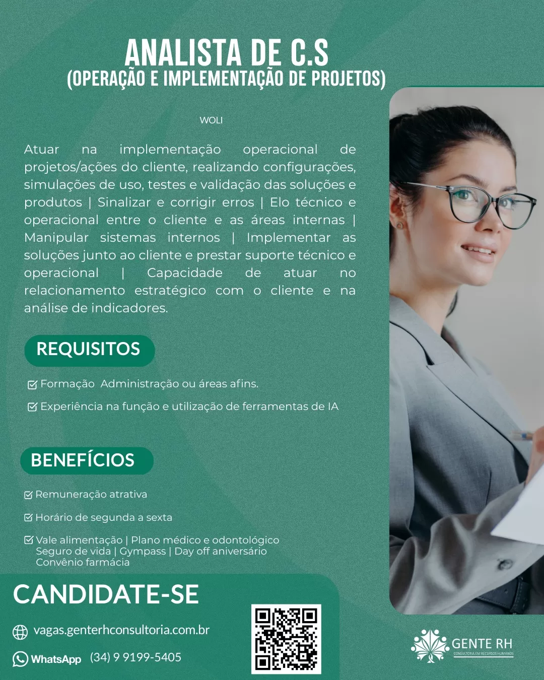 ANALISTA DE C.S / OPERAÇÃO E IMPLEMENTAÇÃO DE PROJETOS