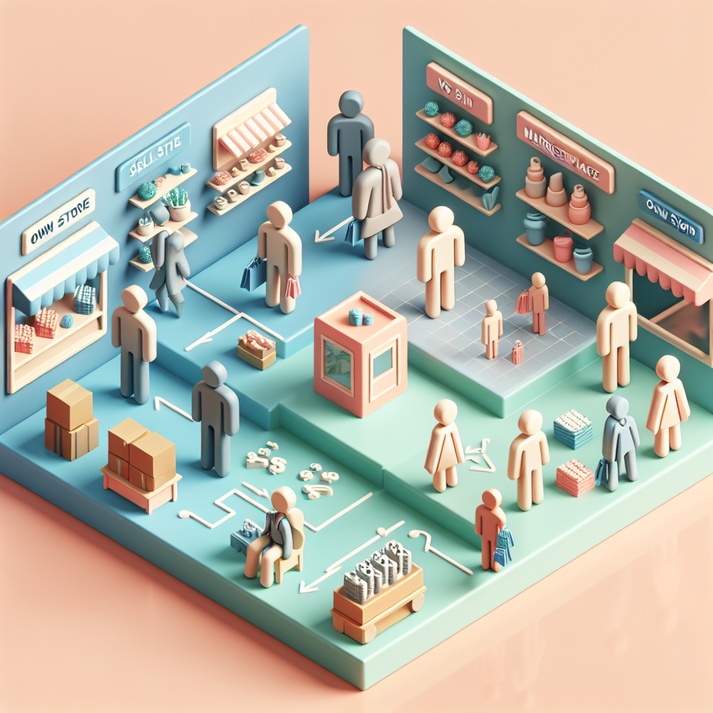 As diferenças entre vender com loja própria e em marketplaces