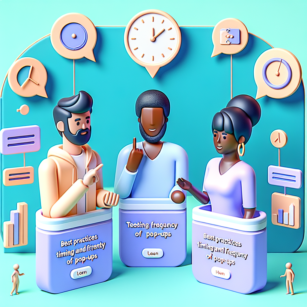 Boas práticas de timing e frequência de pop-ups