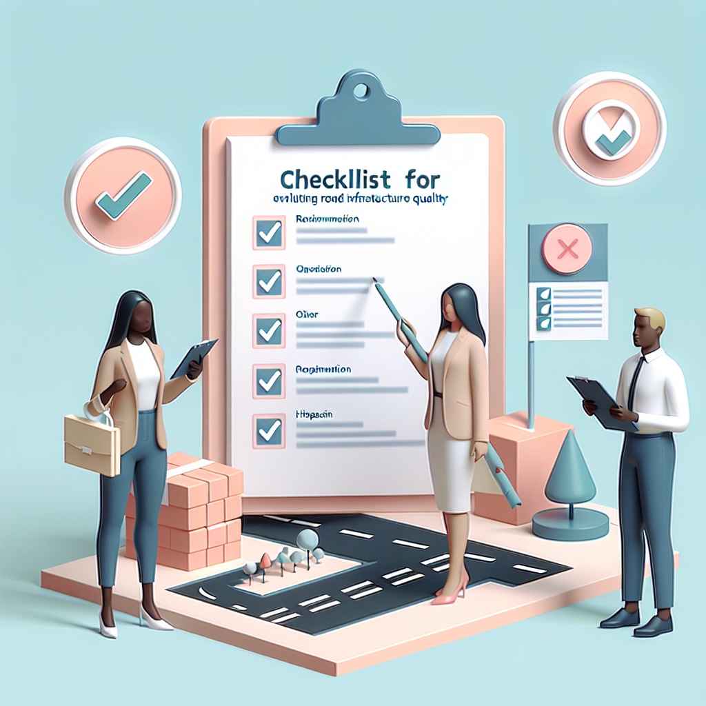 Checklist para avaliar qualidade de infraestrutura viária